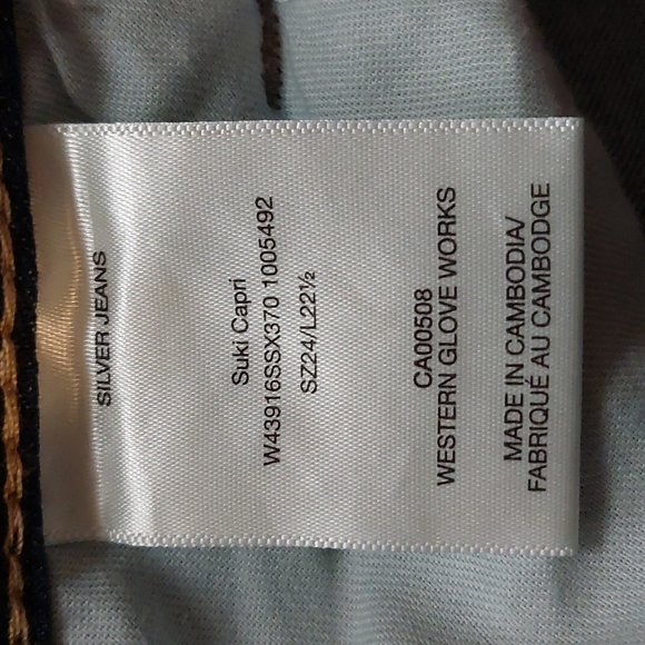 Suki, Silver, Capri, mid rise, curvy, jeans, size 24/L 22.5, - Picture 9 of 11
